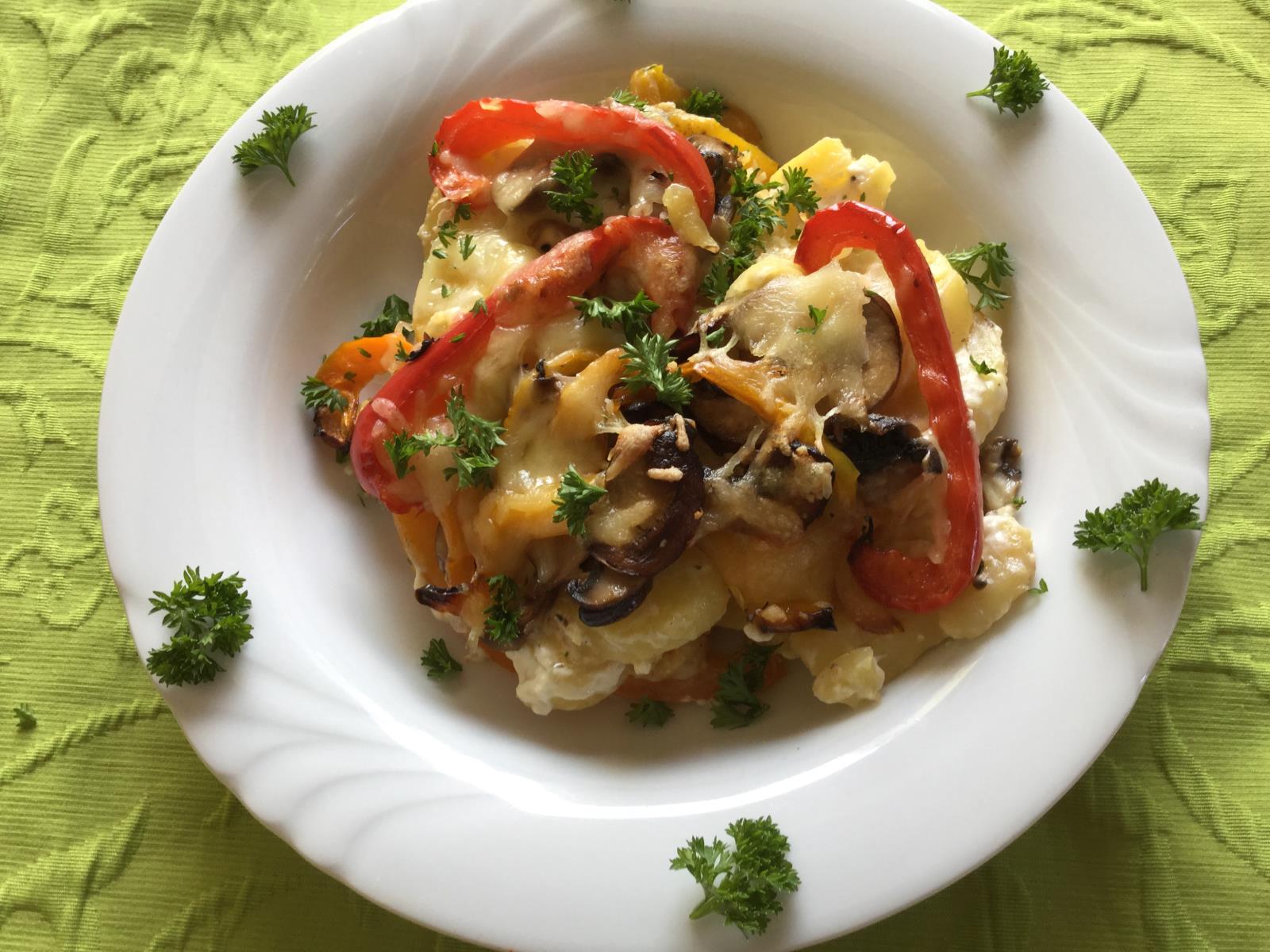 Kartoffelscheiben mit Buntem Allerlei